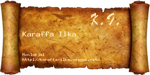 Karaffa Ilka névjegykártya